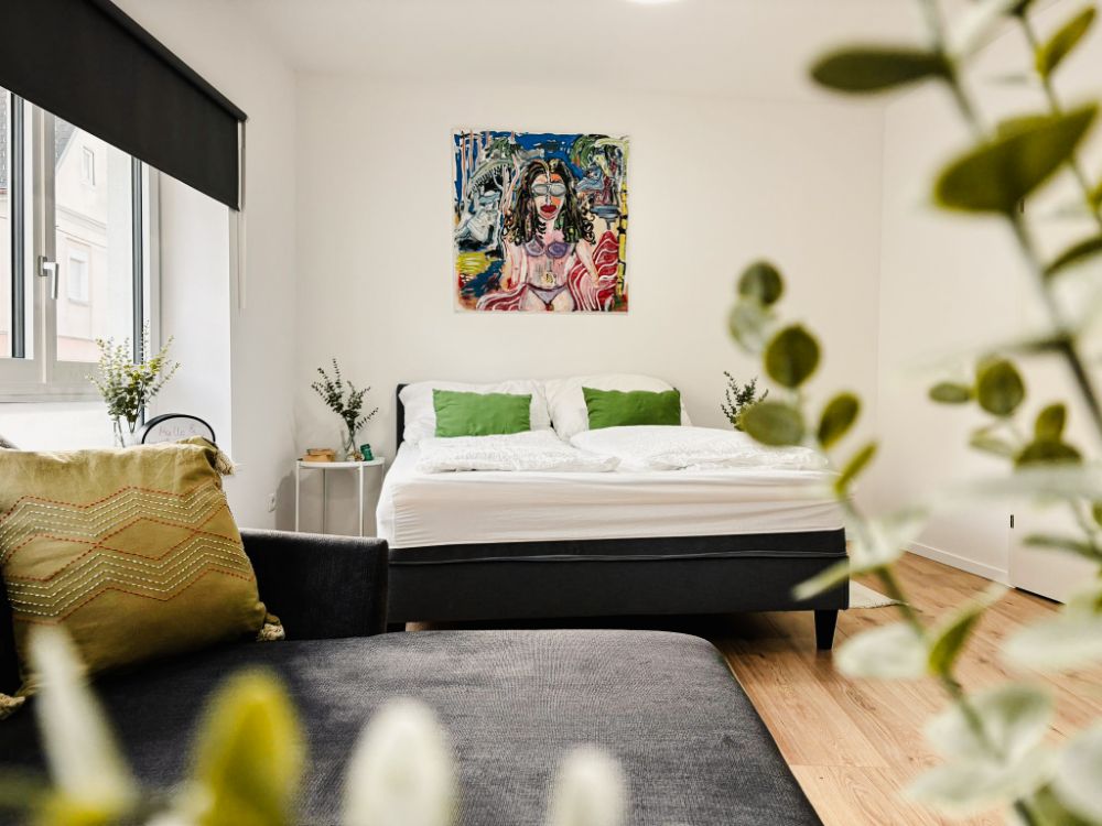 Schlafbereich Apartment Eins